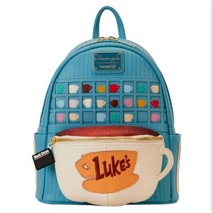 Loungefly Gilmore Girls Luke's Diner Domed Coffee Cup Mini Backpack NWT